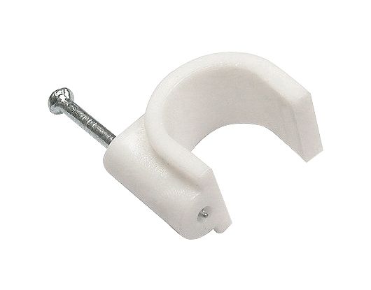 Cód. 7177 STORM FIXA CABO 8MM PARA CABO COAXIAL RG6 BRANCO